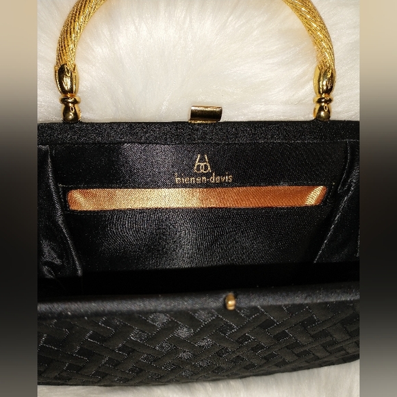 Bienen Davis Black Satin Mini Hand bag - Picture 5 of 6